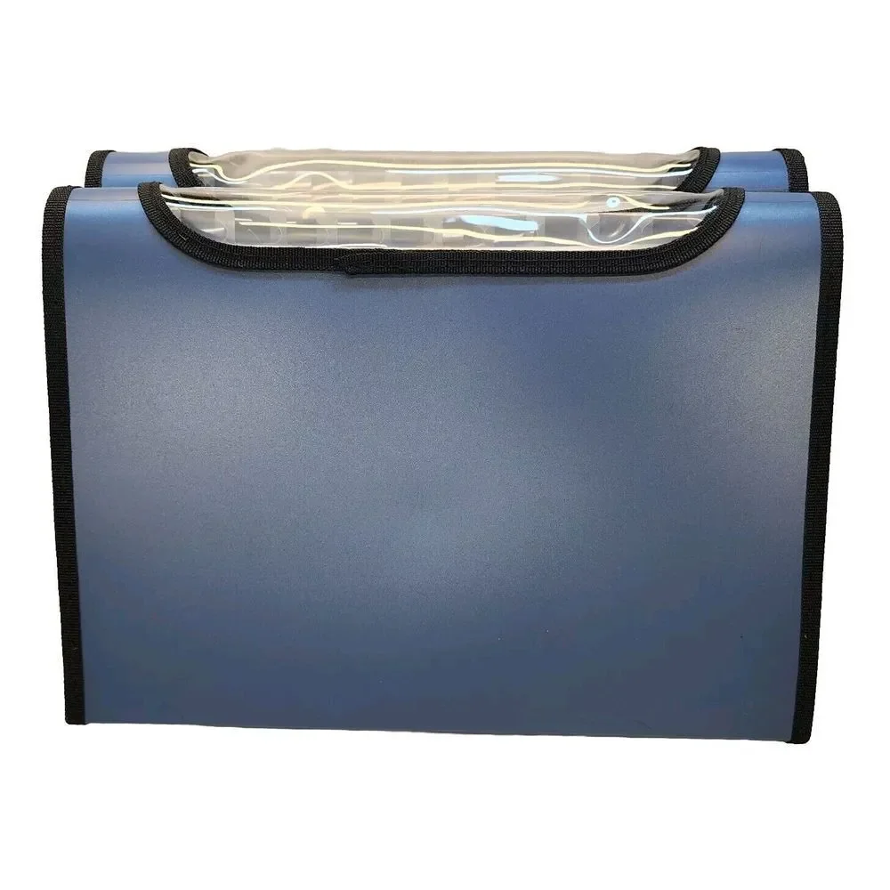 2 New U BRANDS Performance Series Poly 13 Pocket Expandable File Folder Blue